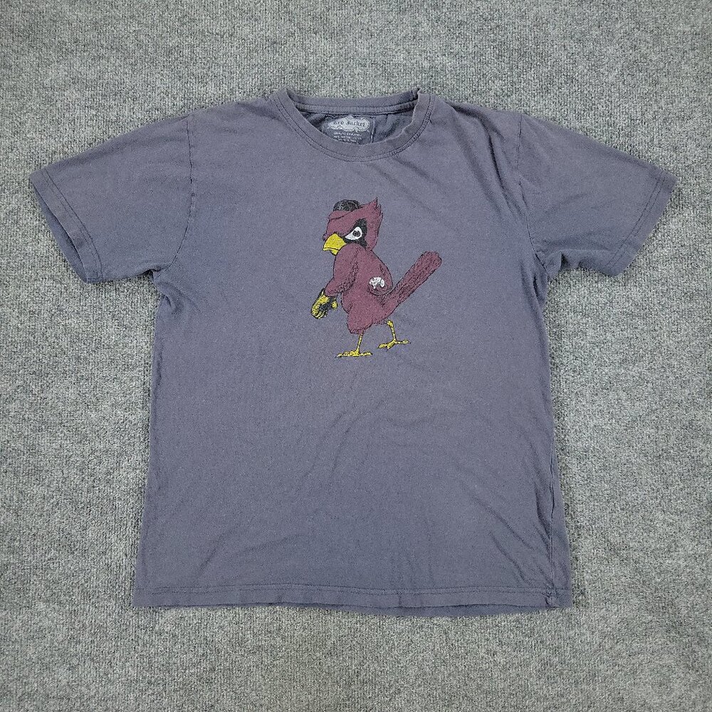 St Louis Cardinals Shirt Men's Medium Gray MLB Baseball Crew Neck Short Sleeve